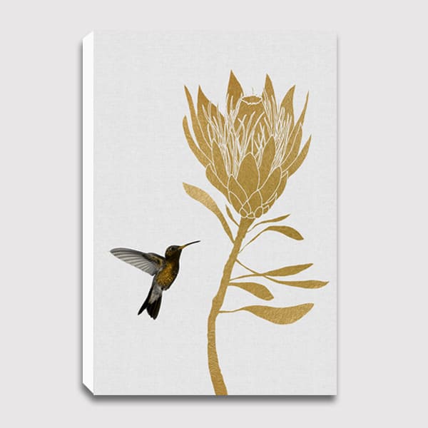 canvas-Hummingbird-_-Flower-I