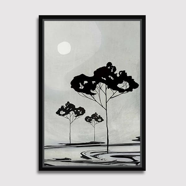 canvas-Frame-no-matte-hitam-Watercolor-Trees-17