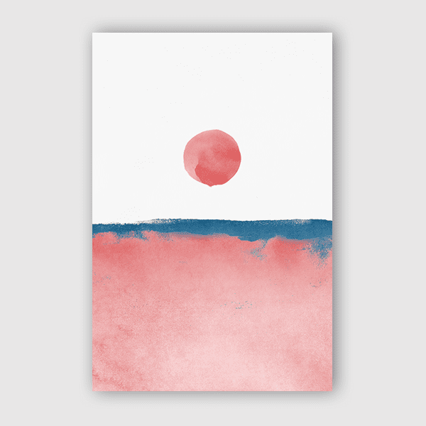 Minimal-Landscape-Pink-and-Navy-Blue-02-Amini-54-Art-Print-No-Matte